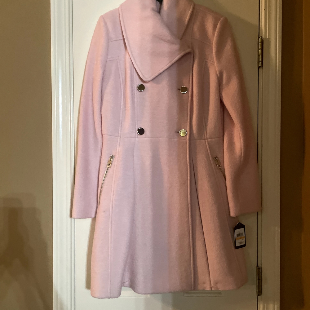 Guess Elegant Pink Double-Breasted Women's Coat